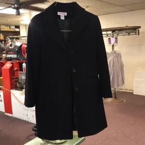 Preston and York ladies wool long black coat